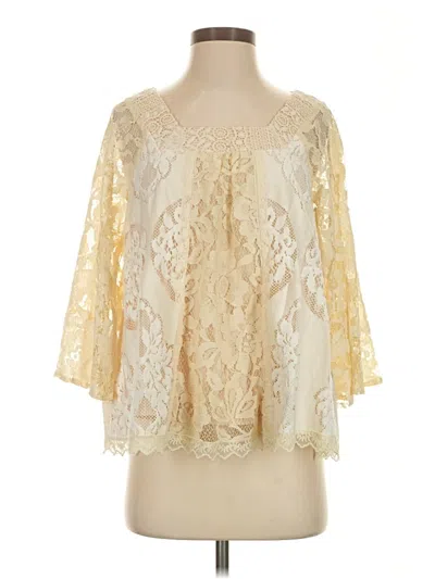 Pre-owned Vanessa Virginia 3/4 Sleeve T-shirt In Ivory