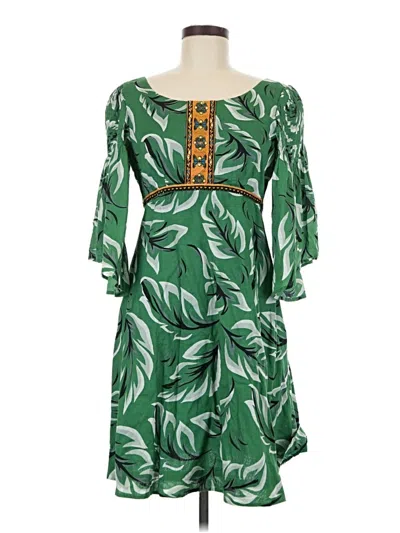 Pre-owned Vanessa Virginia Casual Dress In Green