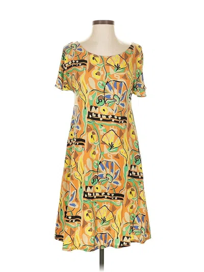 Pre-owned Vanessa Virginia Casual Dress In Yellow