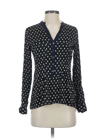 Pre-owned Vanessa Virginia Long Sleeve Blouse In Black