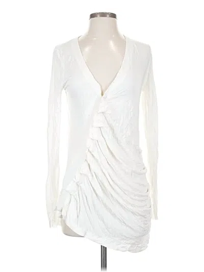 Pre-owned Vanessa Virginia Long Sleeve Blouse In White