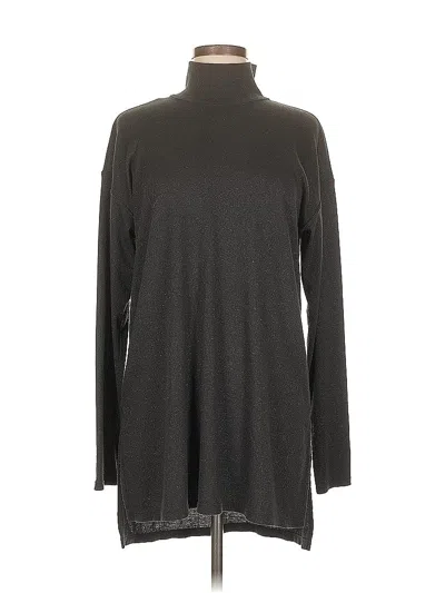 Pre-owned Vanessa Virginia Long Sleeve Top Gray Turtleneck Tops