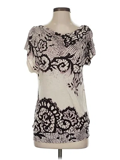 Pre-owned Vanessa Virginia Short Sleeve Blouse In Gray