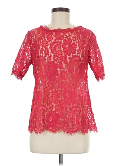 Pre-owned Vanessa Virginia Short Sleeve Blouse In Red