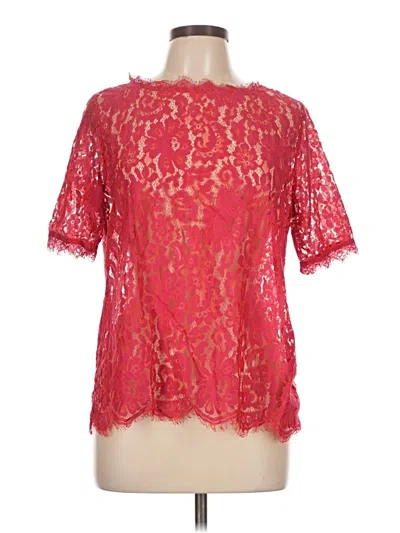 Pre-owned Vanessa Virginia Short Sleeve Blouse In Red