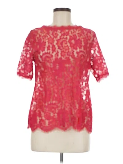 Pre-owned Vanessa Virginia Short Sleeve Blouse In Red