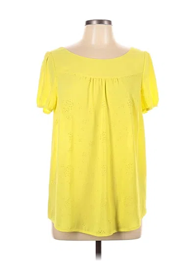 Pre-owned Vanessa Virginia Short Sleeve Blouse In Yellow