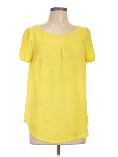 Pre-owned Vanessa Virginia Short Sleeve Blouse In Yellow