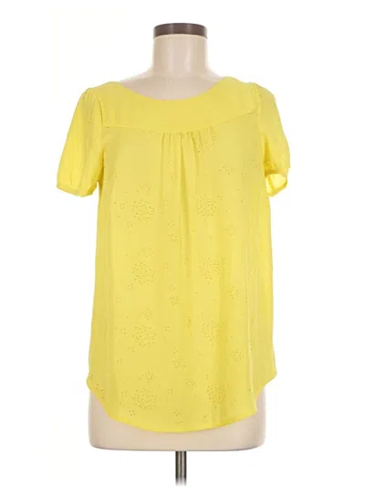 Pre-owned Vanessa Virginia Short Sleeve Blouse In Yellow