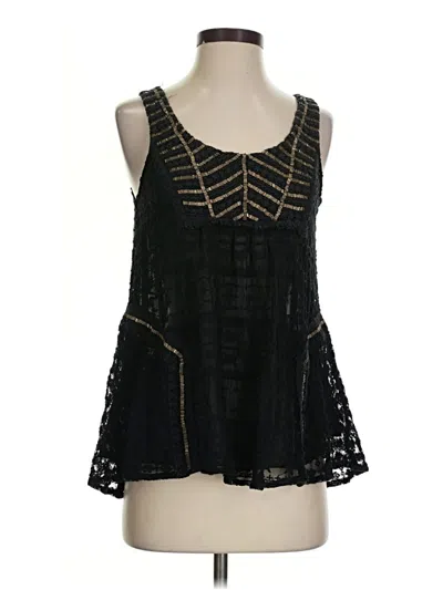 Pre-owned Vanessa Virginia Sleeveless Blouse In Black