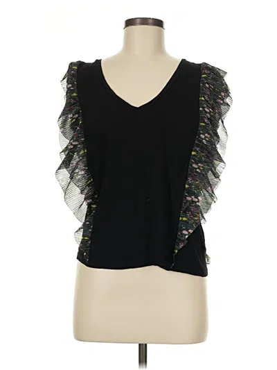 Pre-owned Vanessa Virginia Sleeveless Blouse In Black
