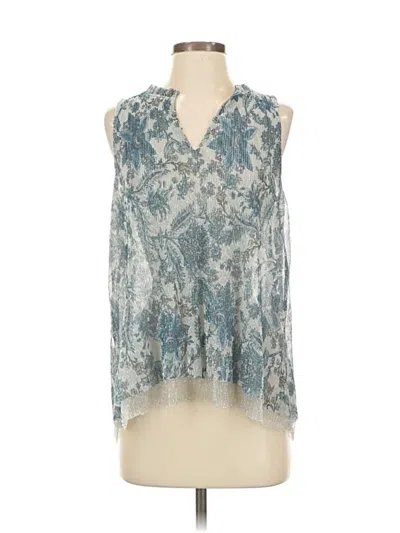 Pre-owned Vanessa Virginia Sleeveless Blouse In Blue