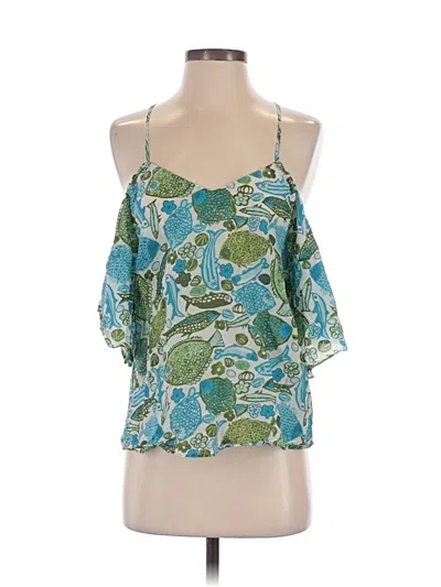 Pre-owned Vanessa Virginia Sleeveless Blouse In Blue