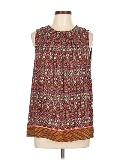 Pre-owned Vanessa Virginia Sleeveless Blouse In Brown