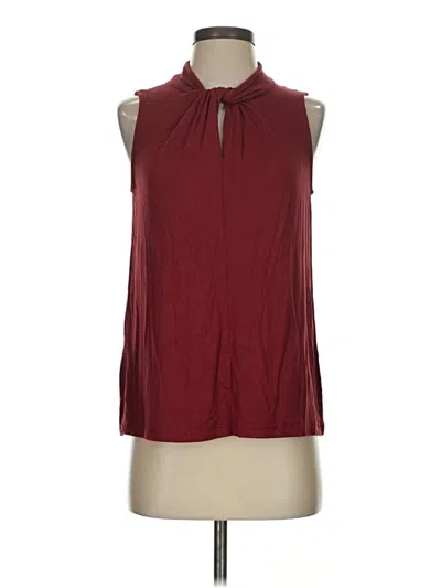 Pre-owned Vanessa Virginia Sleeveless Blouse In Burgundy