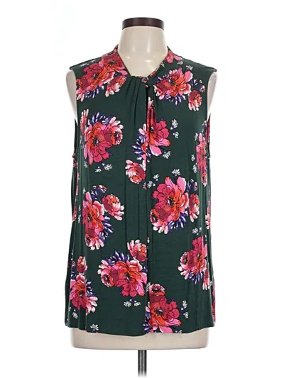 Pre-owned Vanessa Virginia Sleeveless Blouse In Green