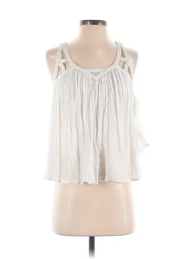 Pre-owned Vanessa Virginia Sleeveless Blouse In White