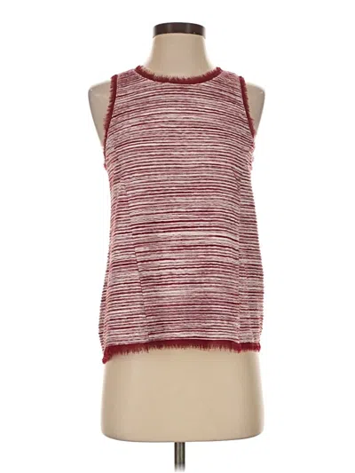 Pre-owned Vanessa Virginia Tank Top Burgundy Halter Neckline Tops
