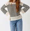 Vanessabruno Candabelle Sweater In Ecru/noir In Multi