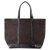 Vanessabruno L Shopper Bag - Vanessa Bruno - Linen - Black In Black