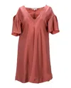 Vanessabruno Vanessa Bruno Mini Shift Dress In Pink Silk In Pink