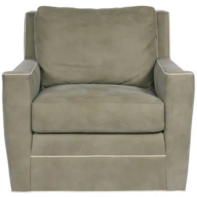 Vanguard Furniture Brookford 35.5" Base To Floor Swivel Chair In Distinct Shroom Genuine Leather