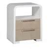 Vanguard Furniture Champagne Cove Double Drawer Nightstand In Cerused Taupe