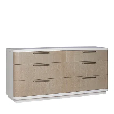 Vanguard Furniture Champagne Cove Six Drawer Dresser In Cerused Taupe