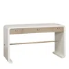Vanguard Furniture Champagne Cove Three Drawer Desk In Cerused Taupe