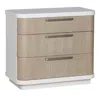 Vanguard Furniture Champagne Cove Triple Drawer Nightstand In Cerused Taupe