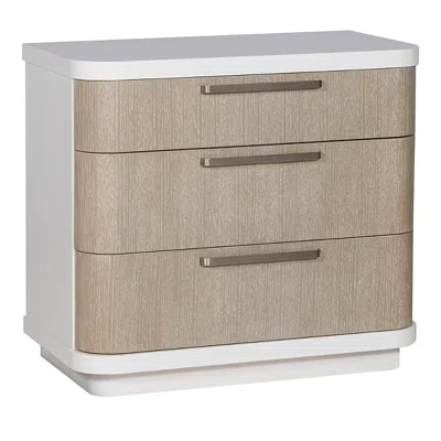 Vanguard Furniture Champagne Cove Triple Drawer Nightstand In Cerused Taupe