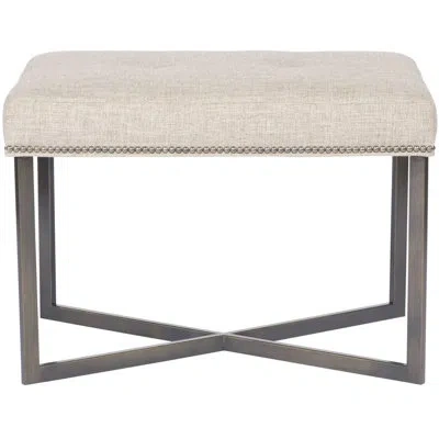 Vanguard Furniture Jersey Metal Frame Ottoman In Callaloo Cotton