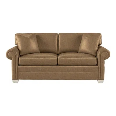 Vanguard Furniture Main 77" Street Mid Sleep Sofa In Distinct Shroom Genuine Leather,navajo