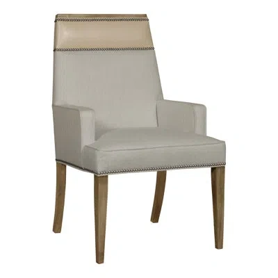 Vanguard Furniture Michael Weiss Phelps Stocked Dining Armchair In Marcus Linen,remmy Beige,no