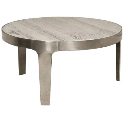 Vanguard Furniture Noa Round Cocktail Table In Rustic Silver