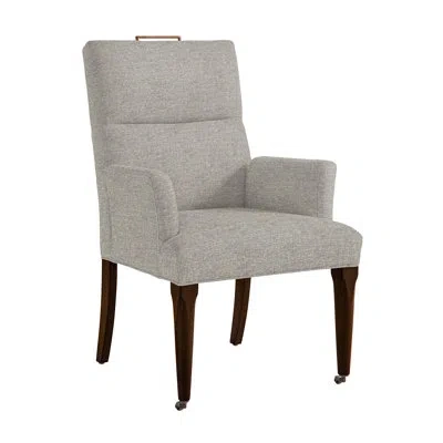 Vanguard Furniture Thom Filicia Home Fabric Tight Back Arm Chair With Wheel In Impala Storm,navajo