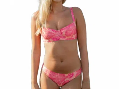 Vanhope Dana Bikini Top In Hibiscus In Pink