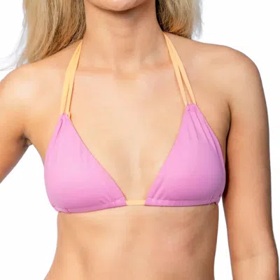 Vanhope Robin Bikini Top In Apricot/lilac In Multi