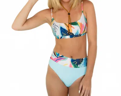 Vanhope Steph Reversible Bikini Bottom In Apricot/copacabana In Multi
