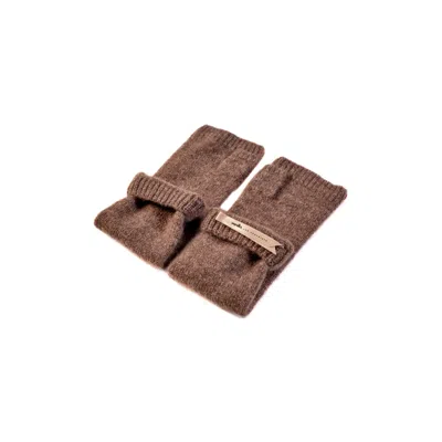 Vanilla&chocolate Women's Brown Cashmere Gloves Mignon Cafè