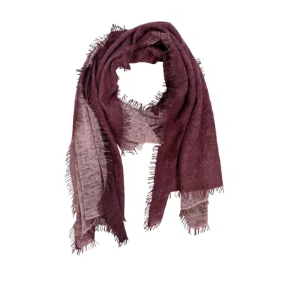 Vanilla&chocolate Women's Purple Two Tone Scarve Two Flavor Black Cherry In Burgundy