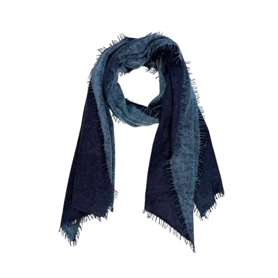 Vanilla&chocolate Women's Two Tone Scarf Blueberry Two Flavor