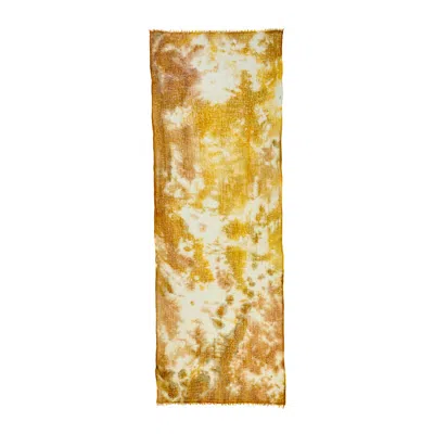 Vanilla&chocolate Women's Yellow Textured Scarf Cookie Variegate