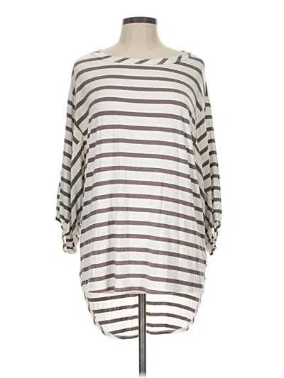 Pre-owned Vanilla Bay 3/4 Sleeve T-shirt In Silver