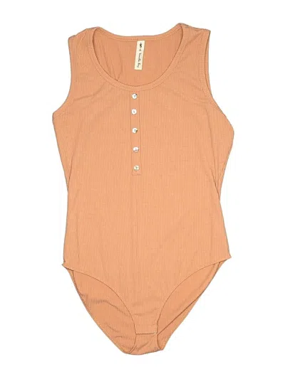 Pre-owned Vanilla Bay Bodysuit In Orange