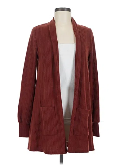 Pre-owned Vanilla Bay Cardigan Sweater In Burgundy