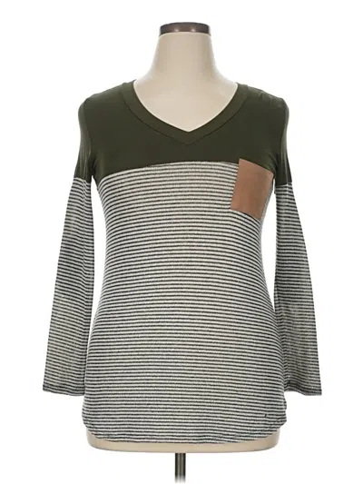 Pre-owned Vanilla Bay Long Sleeve Henley Shirt In Gray