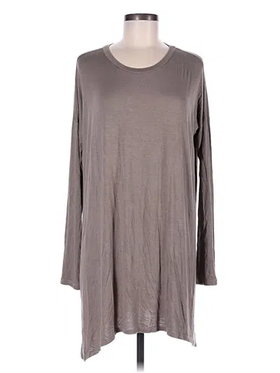 Pre-owned Vanilla Bay Long Sleeve Top Gray Crew Neck Tops