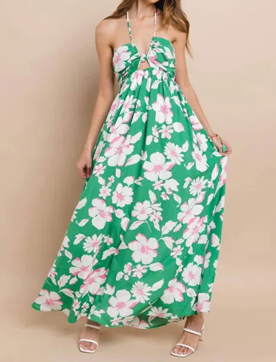 Vanilla Bay Lucky In Love Maxi Dress In Green