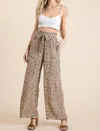 Vanilla Bay Paperbag Pants In Leopard In Multi